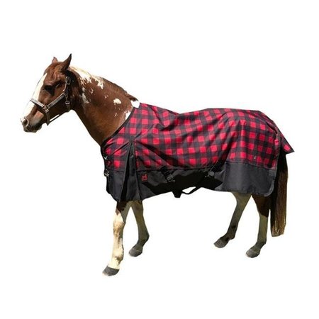 JACKS Jacks 4300-RB-74 74 in. Kratos Turnout Blanket 1200 Denier with 260 gm Lining; Red Bufalo 4300-RB-74